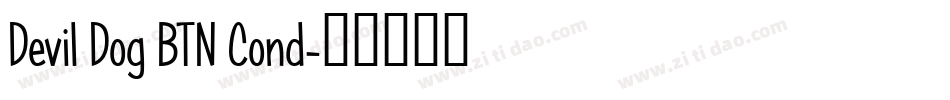 Devil Dog BTN Cond字体转换